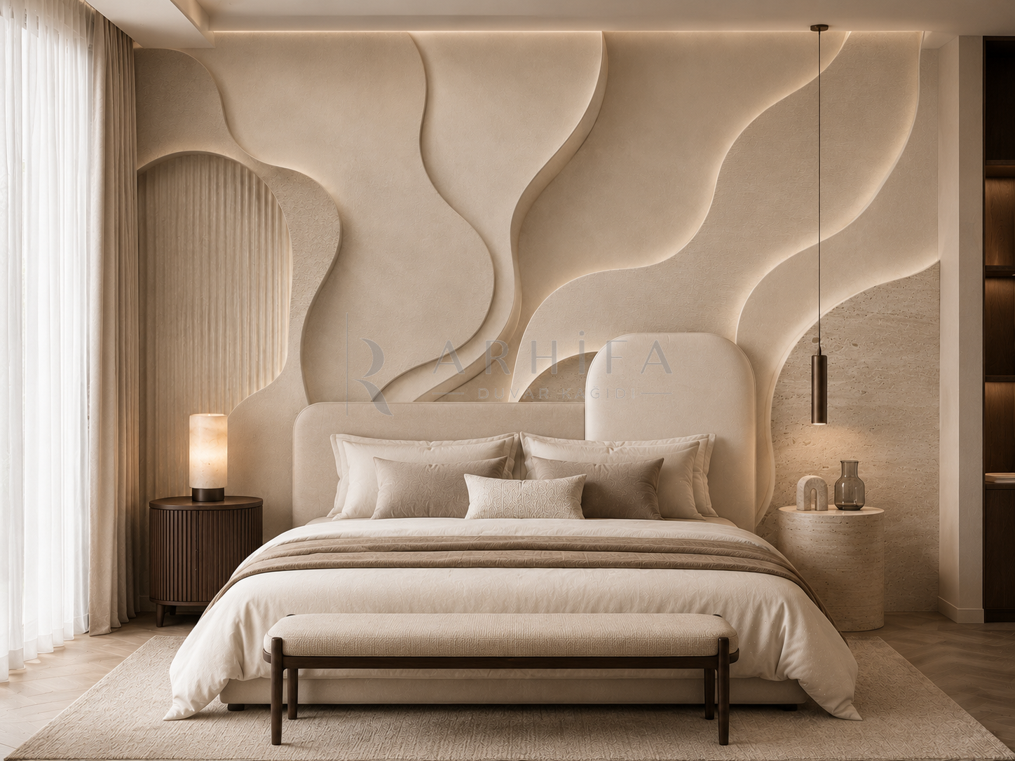 Sculpted Calm - Özel Tasarım Duvar Kağıdı (OS-004) görsel