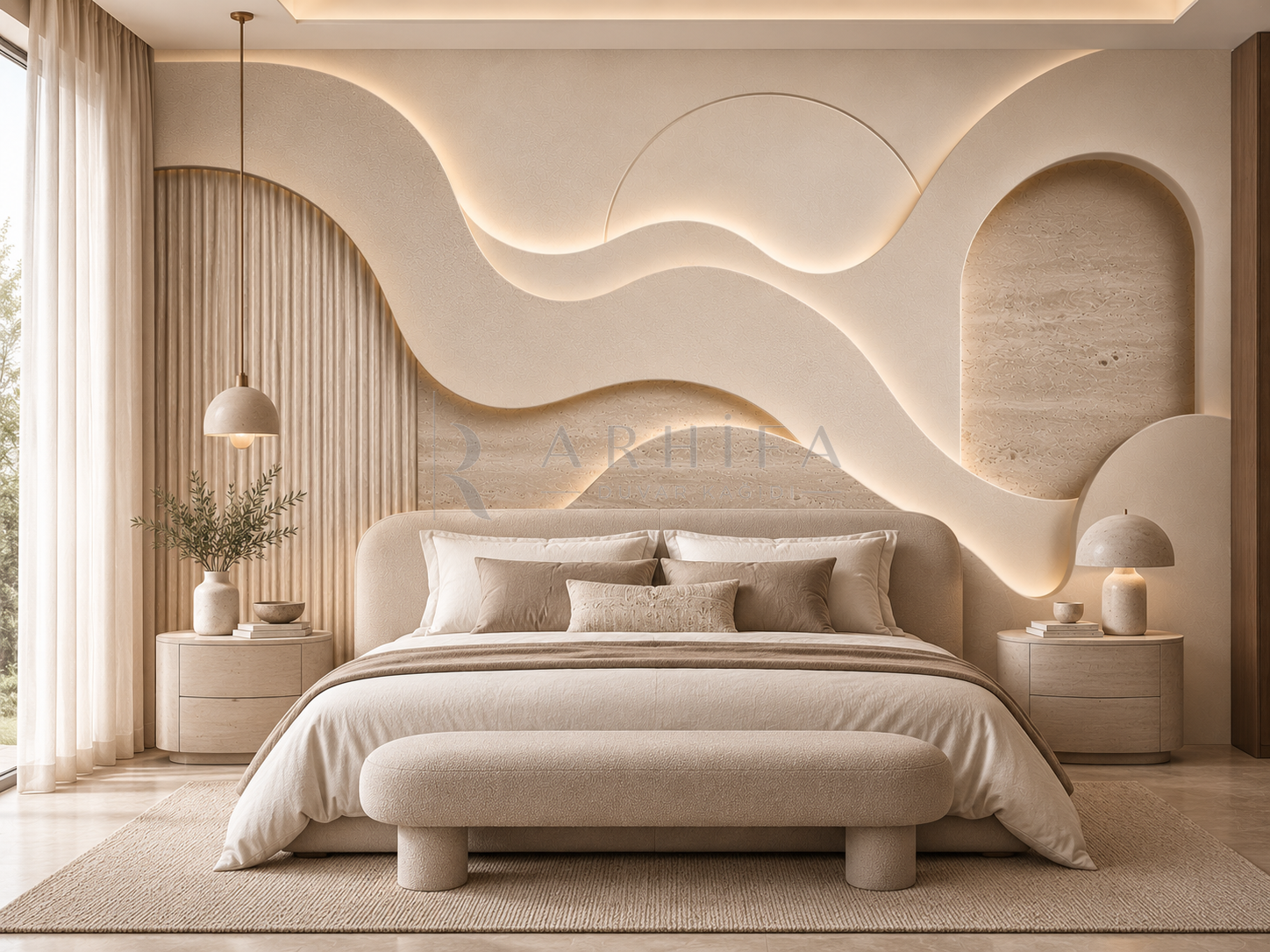 Sculpted Horizon - Özel Tasarım Duvar Kağıdı (OS-010) görsel