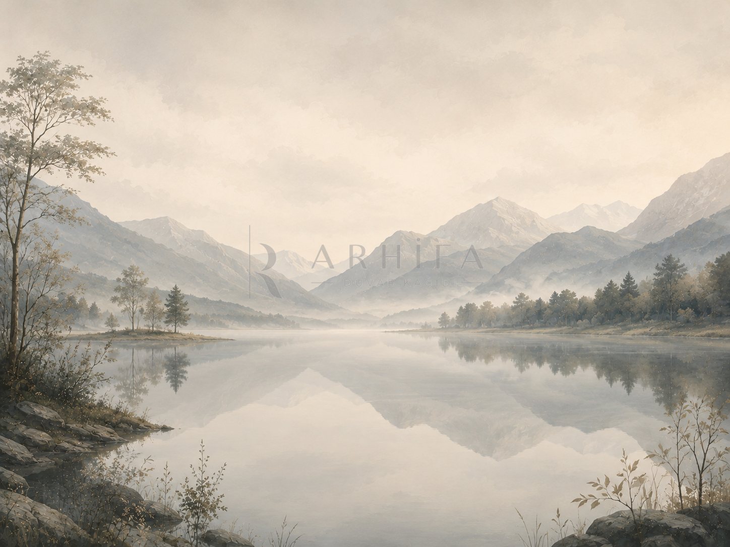 — Quiet Lake Duvar Kağıdı (PN-002) – görsel 2