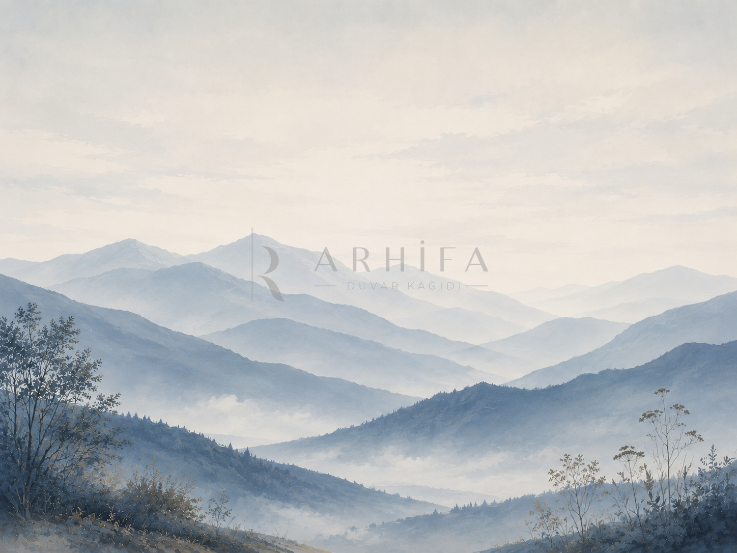 — Blue Mountain Calm Duvar Kağıdı (PN-007) – görsel 2