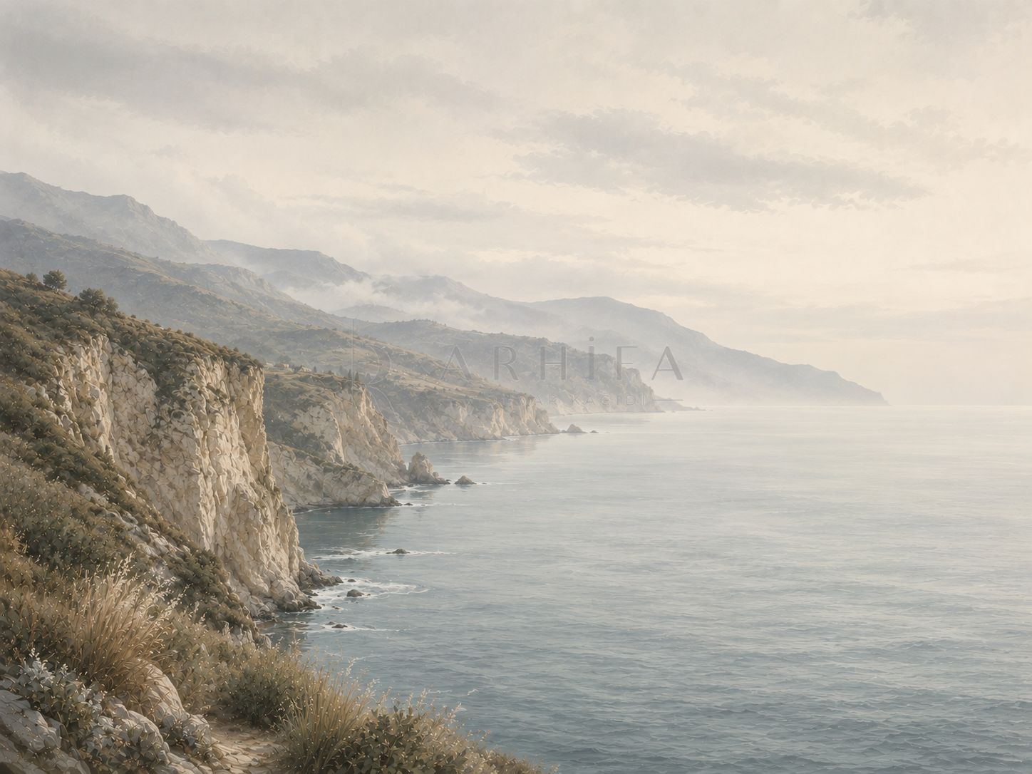 — Coastal Cliffs Duvar Kağıdı (PN-009) – görsel 2