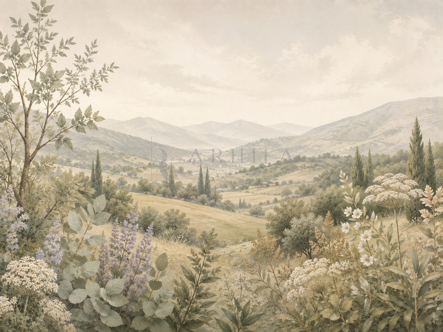 — Botanical Landscape Duvar Kağıdı (PN-013) – görsel 2