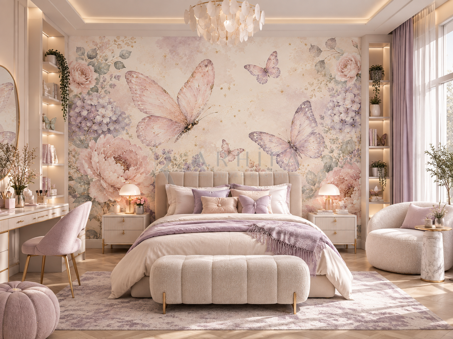 Butterfly Dream - Özel Tasarım Duvar Kağıdı (PR-003) görsel