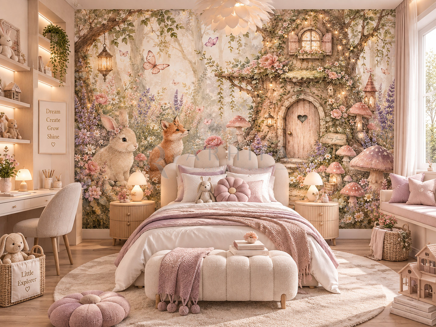 – Fairy Forest - Özel Tasarım Duvar Kağıdı (PR-004) görsel