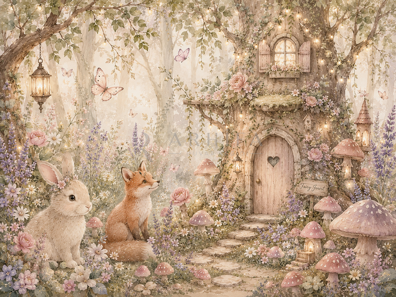 – Fairy Forest - Özel Tasarım Duvar Kağıdı (PR-004) – görsel 3