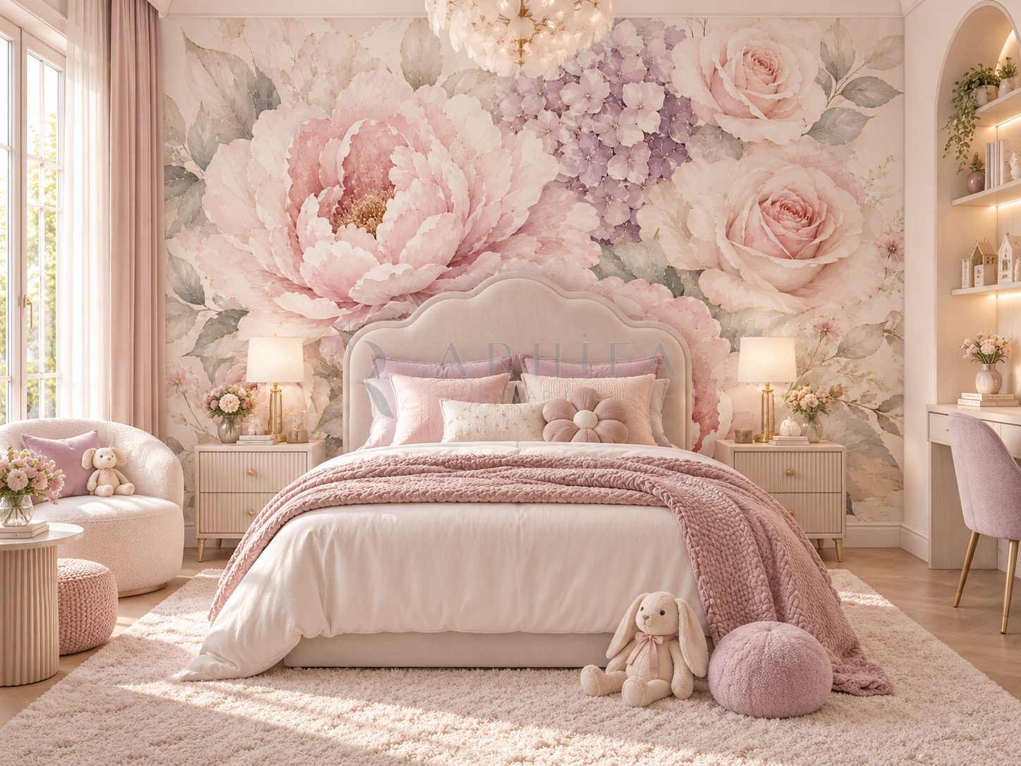 Peony Blossom - Özel Tasarım Duvar Kağıdı (PR-005) görsel