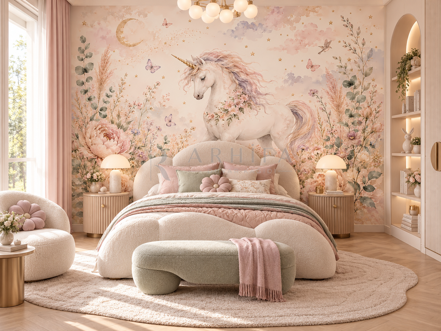 Unicorn Meadow - Özel Tasarım Duvar Kağıdı (PR-009) – görsel 2