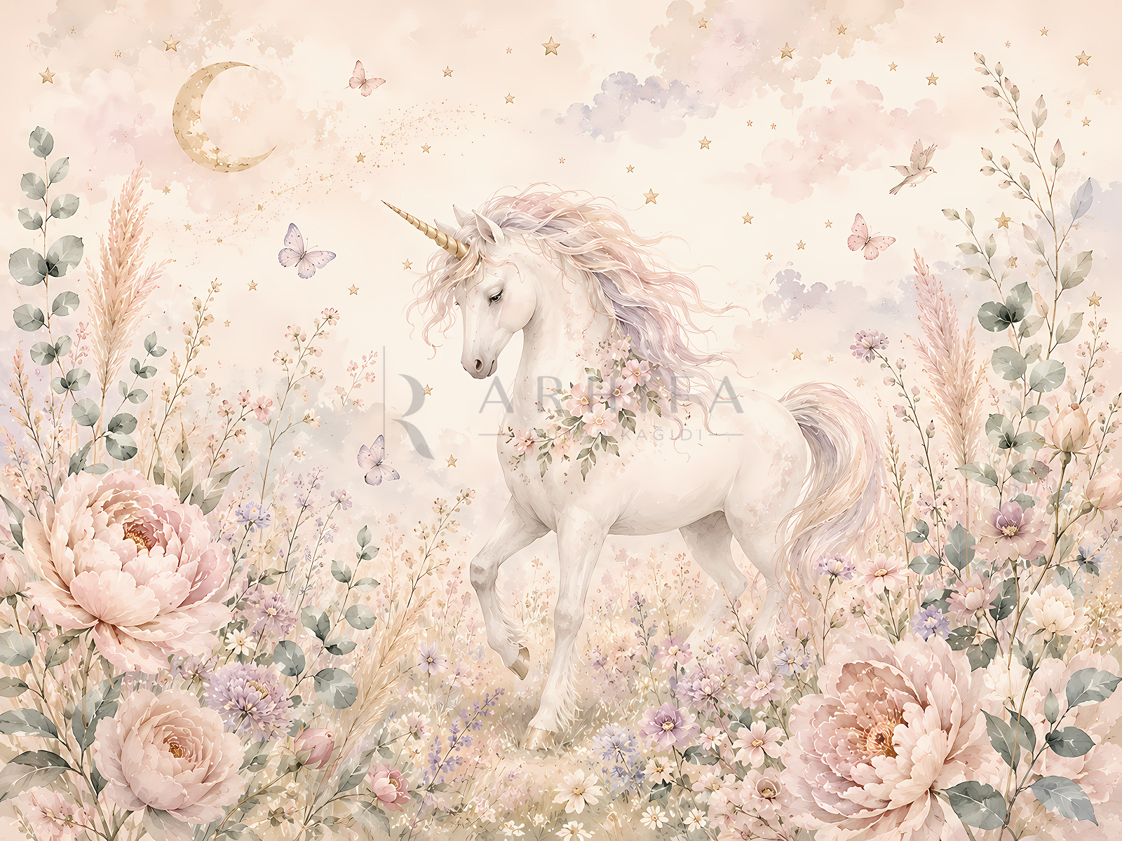 Unicorn Meadow - Özel Tasarım Duvar Kağıdı (PR-009) – görsel 4