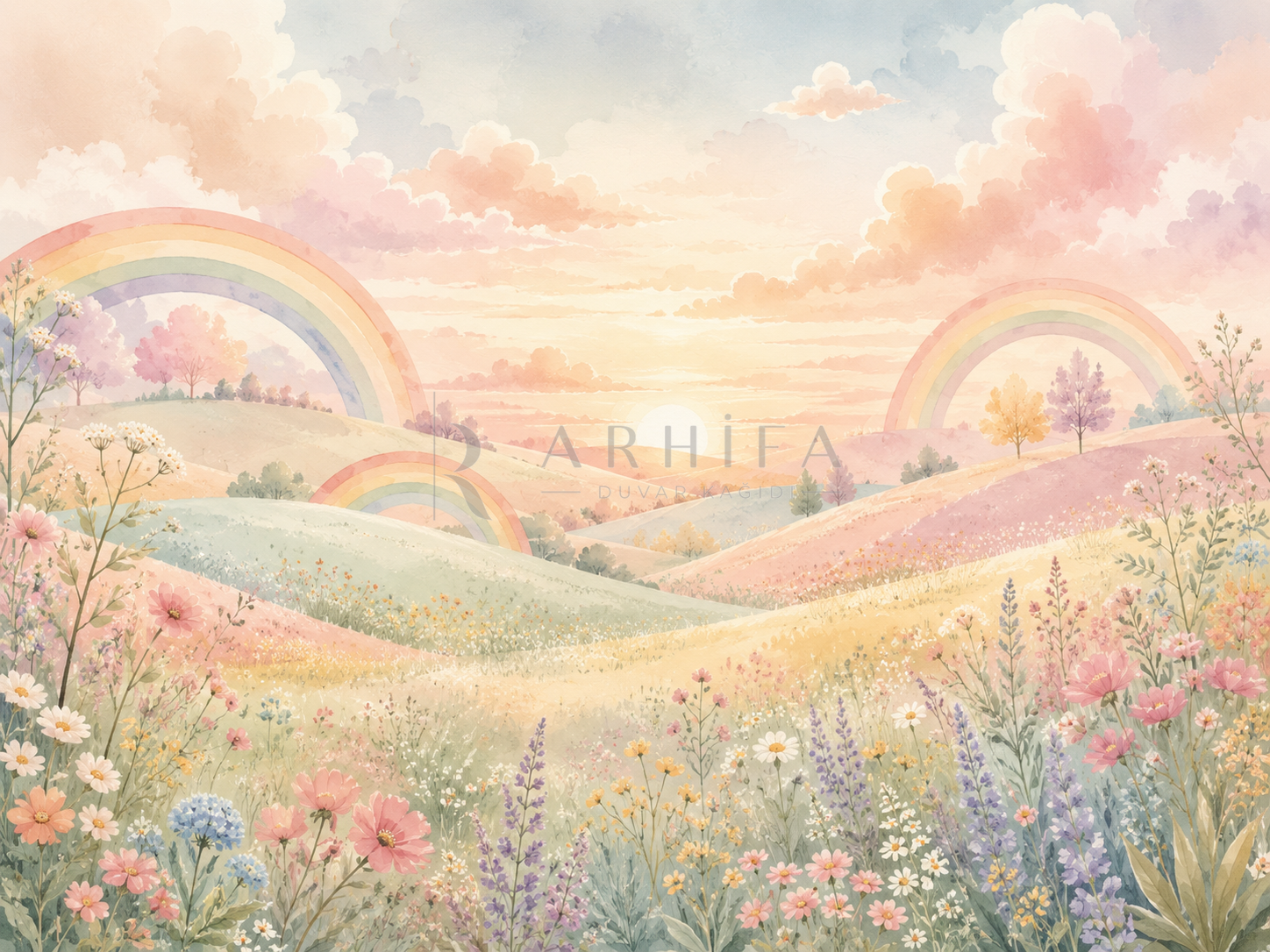 Rainbow Meadow Duvar Kağıdı (RB-009) – görsel 2