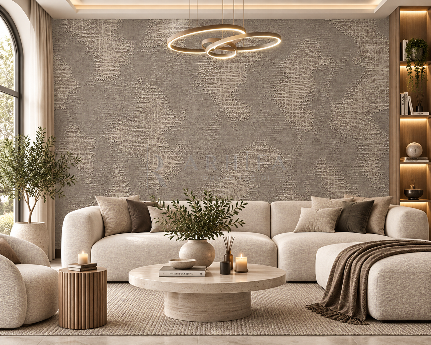 Dumanlı Taupe - Dokulandırılmış Duvar Kağıdı (RCT-010) – görsel 2