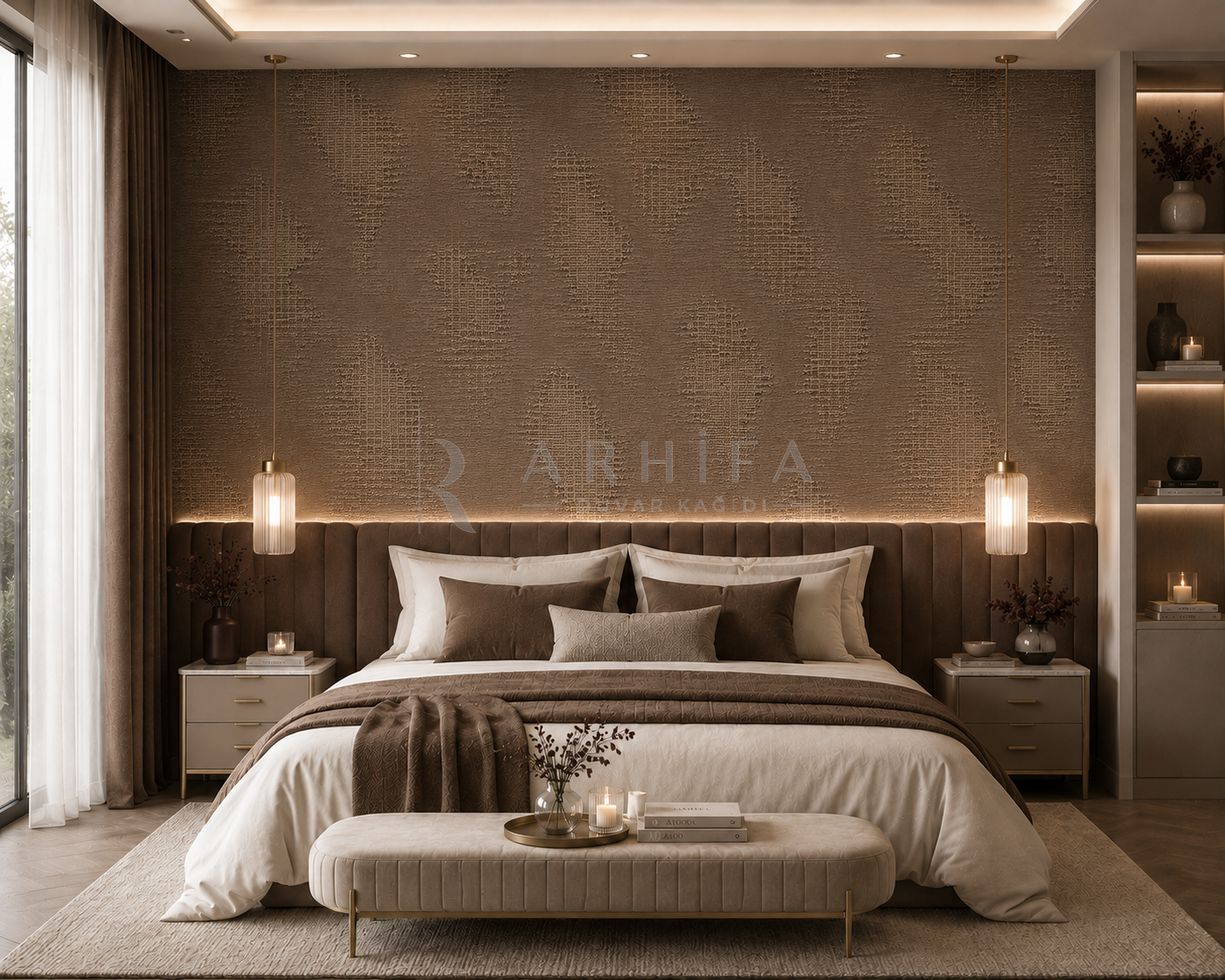 Cocoa Textile - Özel Tasarım Duvar Kağıdı (RCT-011) görsel