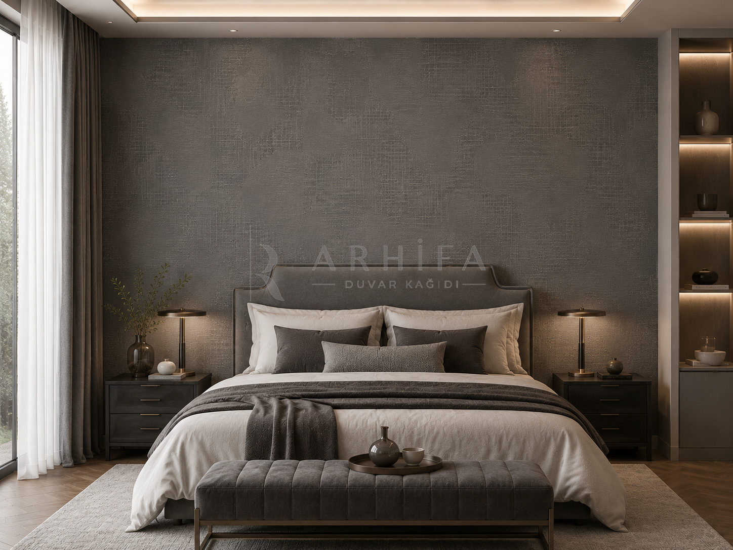 Soft Anthracite - Özel Tasarım Duvar Kağıdı (RCT-014) görsel
