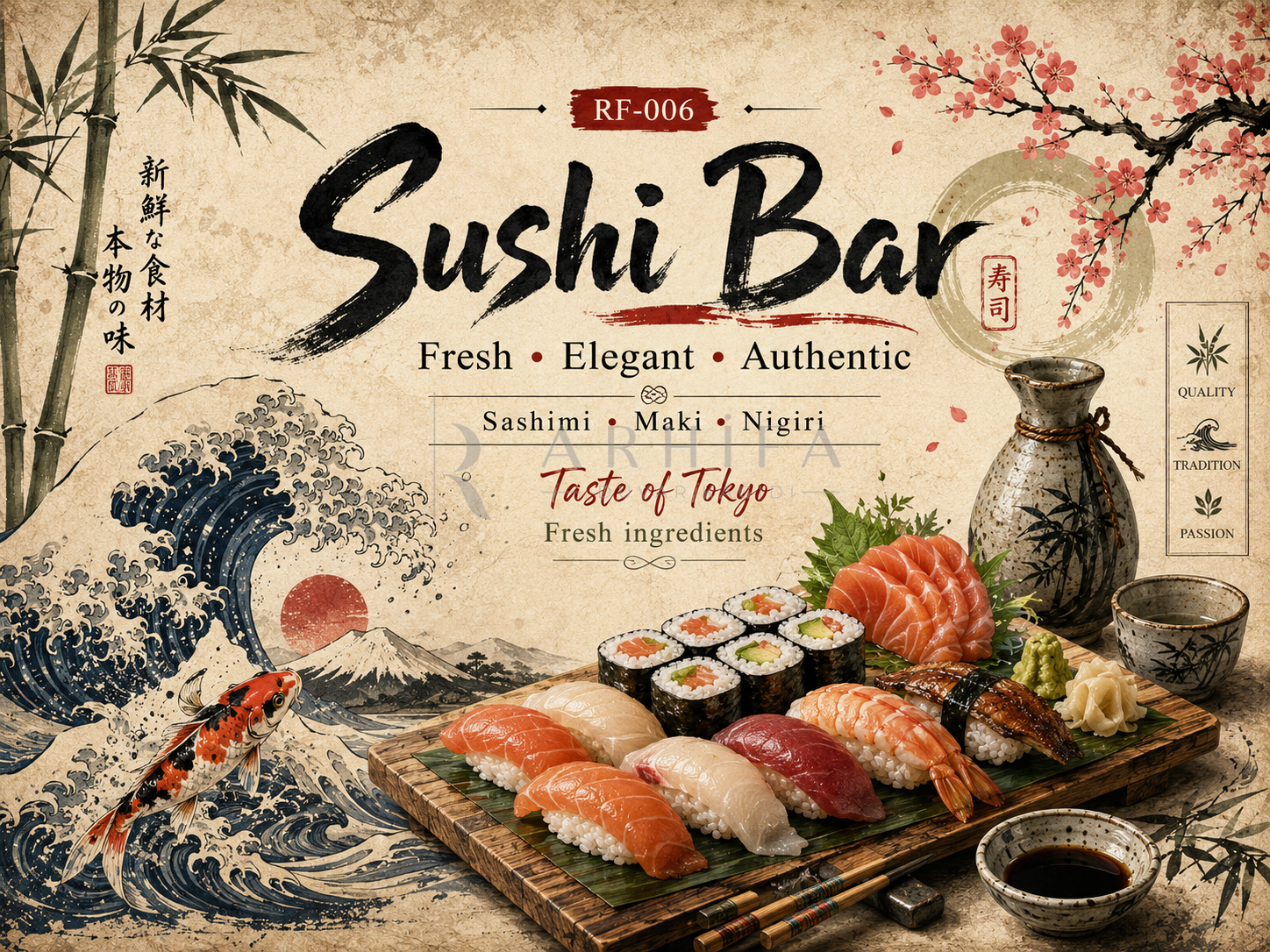 — Sushi Duvar Kağıdı (RF-006) – görsel 2