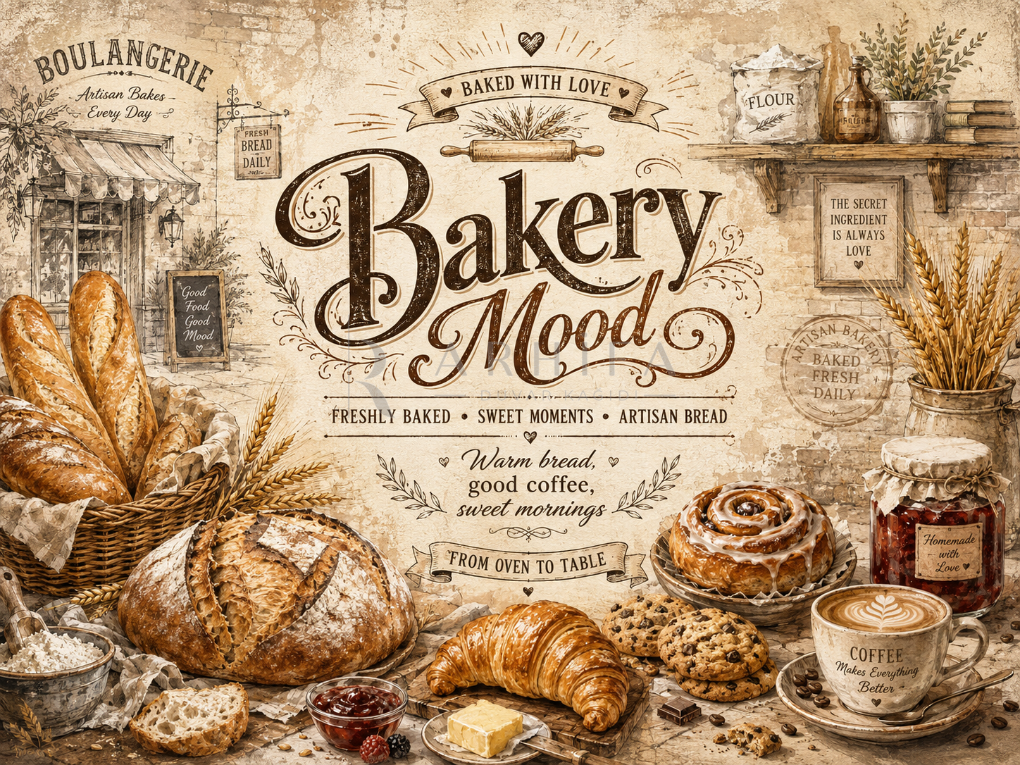 — Bakery Mood Duvar Kağıdı (RF-009) – görsel 2