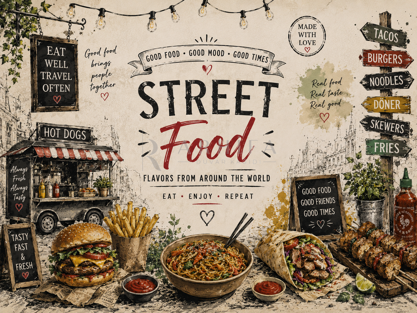 — Street Food Duvar Kağıdı (RF-011) – görsel 2
