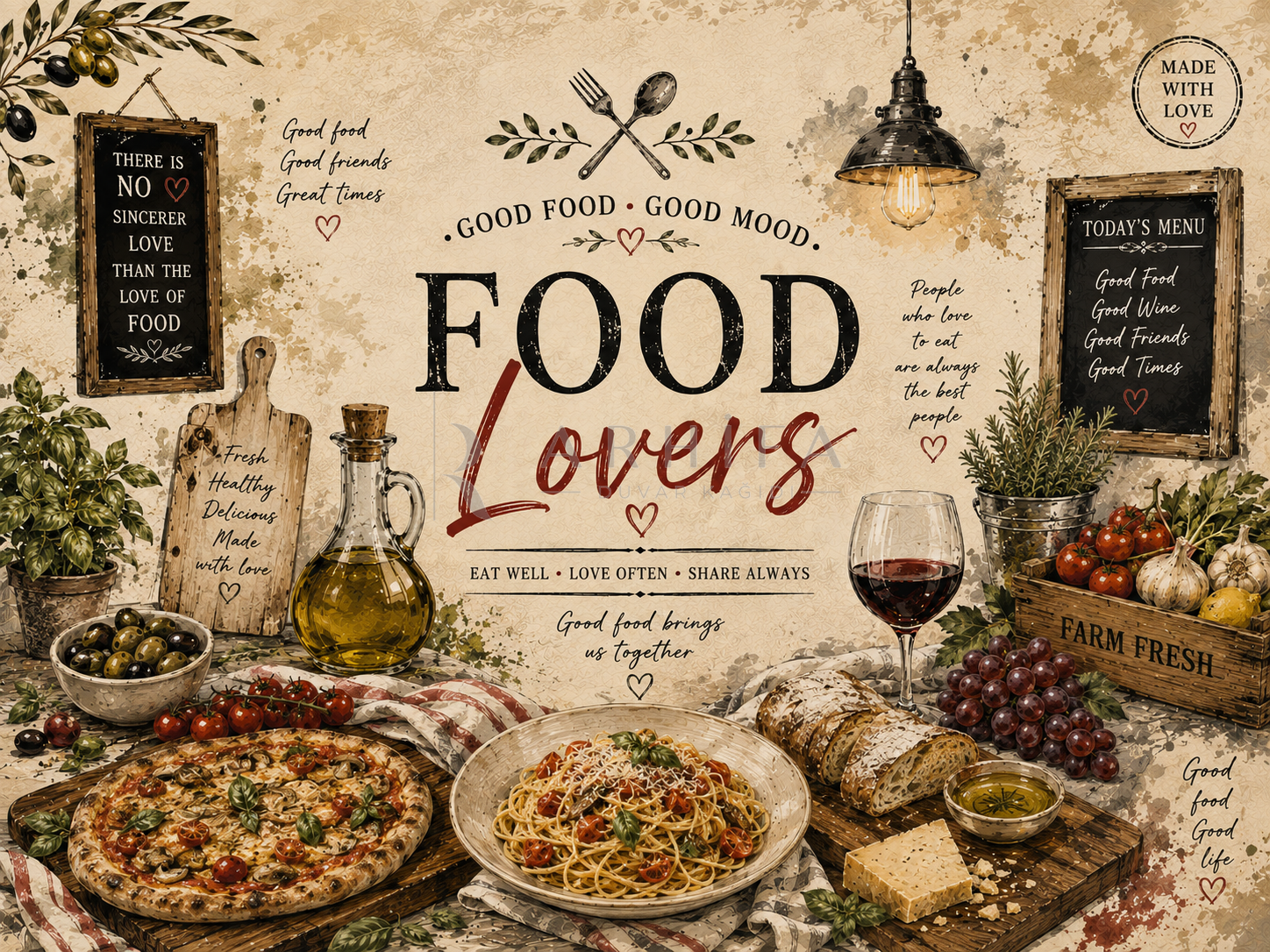 — Food Lovers Duvar Kağıdı (RF-014) – görsel 2