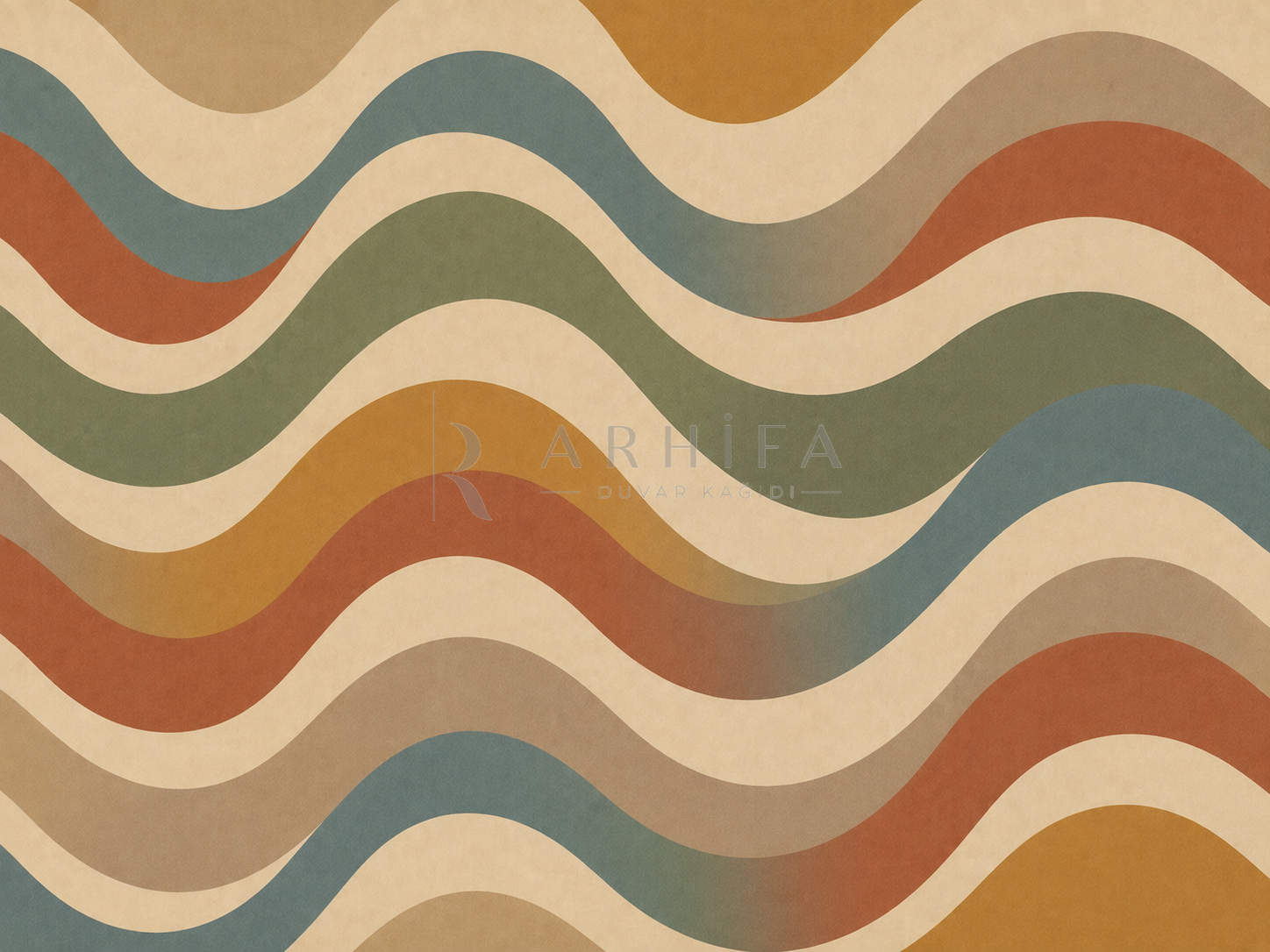 — Vintage Waves Duvar Kağıdı (RM-013) – görsel 2