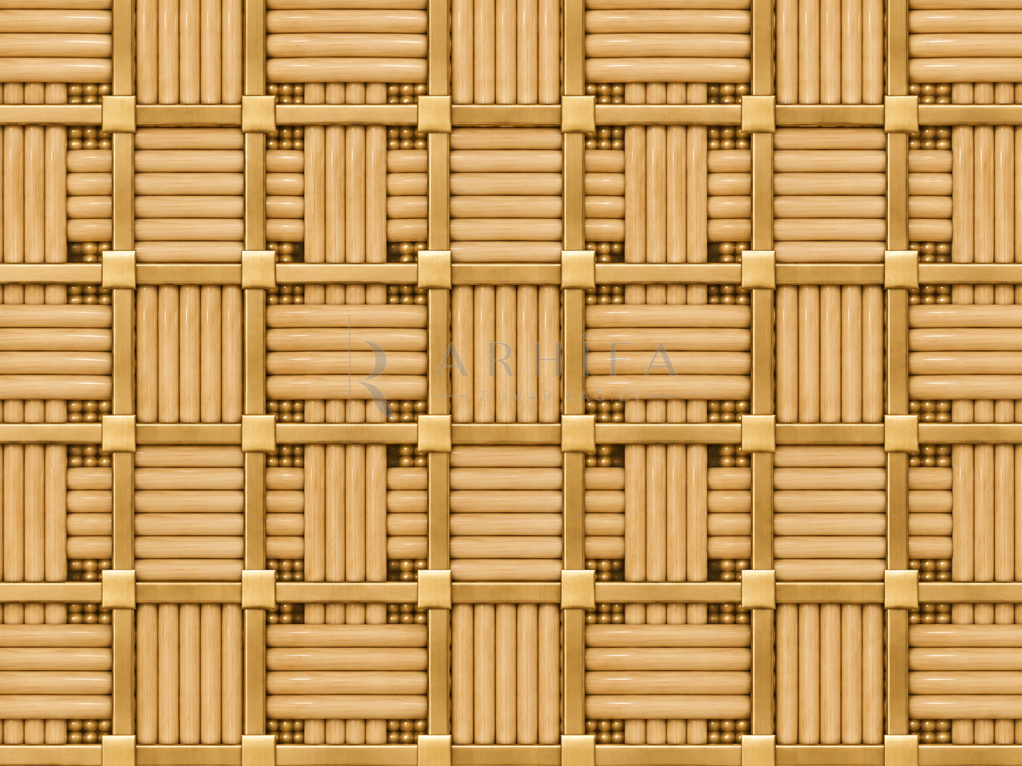 — Brass Grid Duvar Kağıdı (RW-007) – görsel 2