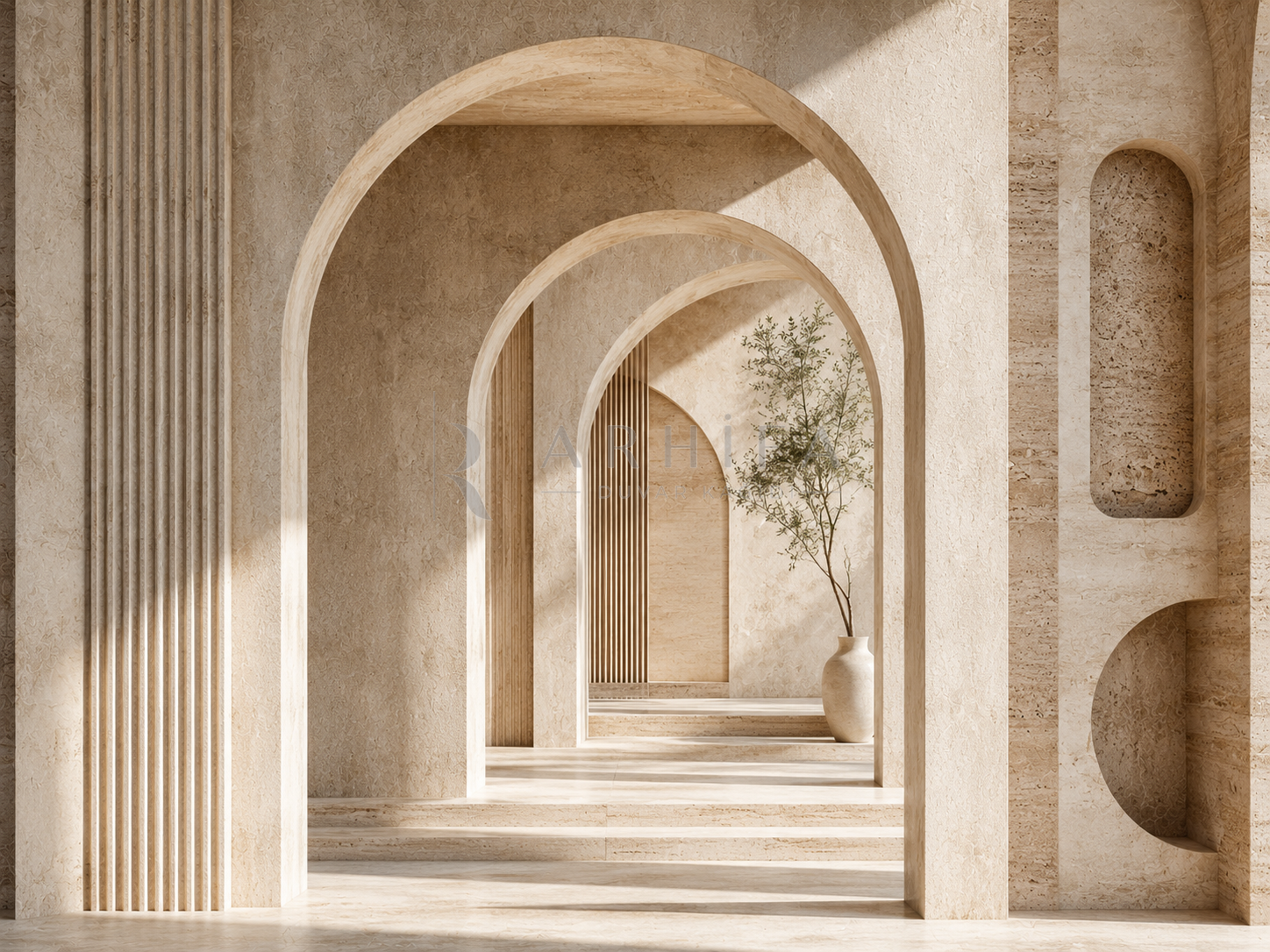 — Travertine Portal Duvar Kağıdı (SA-003) – görsel 2