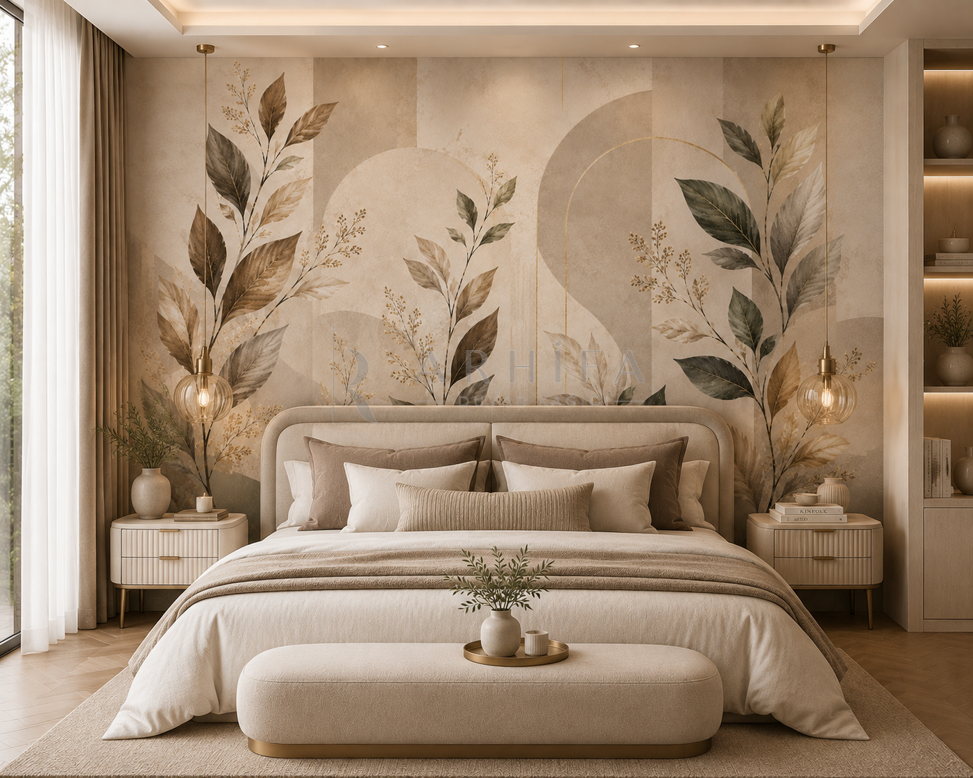 Botanical Signature - Botanik Duvar Kağıdı (SBM-015) görsel