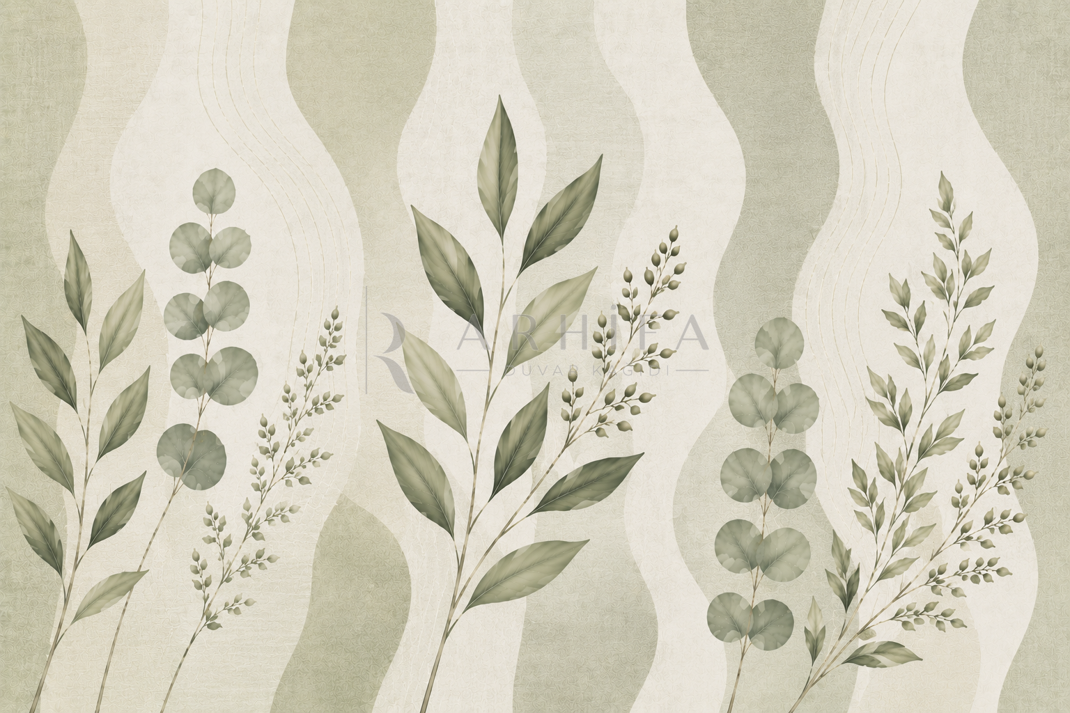 Scandinavian Green Duvar Kağıdı (SC-014) – görsel 2