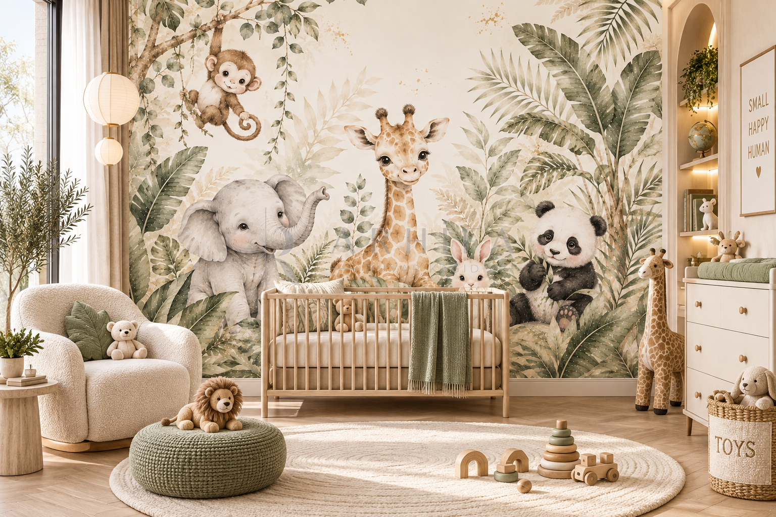 Baby Jungle - Çocuk Odası Duvar Kağıdı (SF-005) – görsel 2