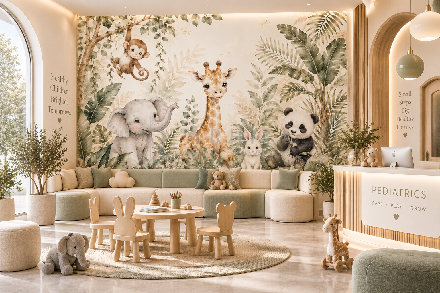 Baby Jungle - Çocuk Odası Duvar Kağıdı (SF-005) – görsel 3