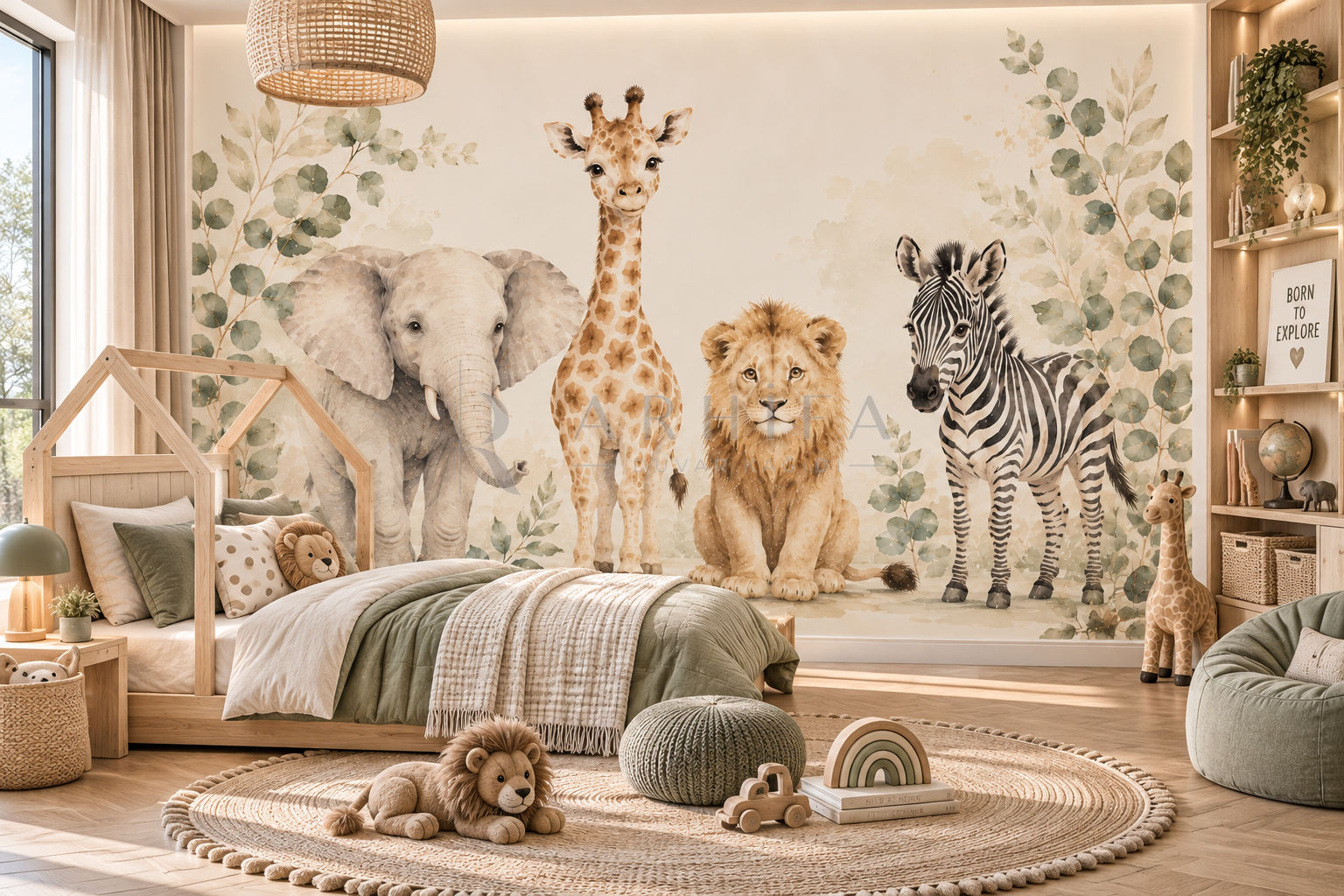 Soft Animals - Çocuk Odası Duvar Kağıdı (SF-006) görsel