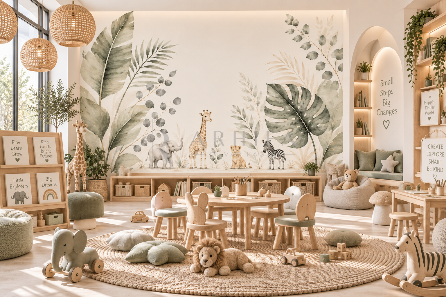 Nordic Safari - Çocuk Odası Duvar Kağıdı (SF-007) görsel