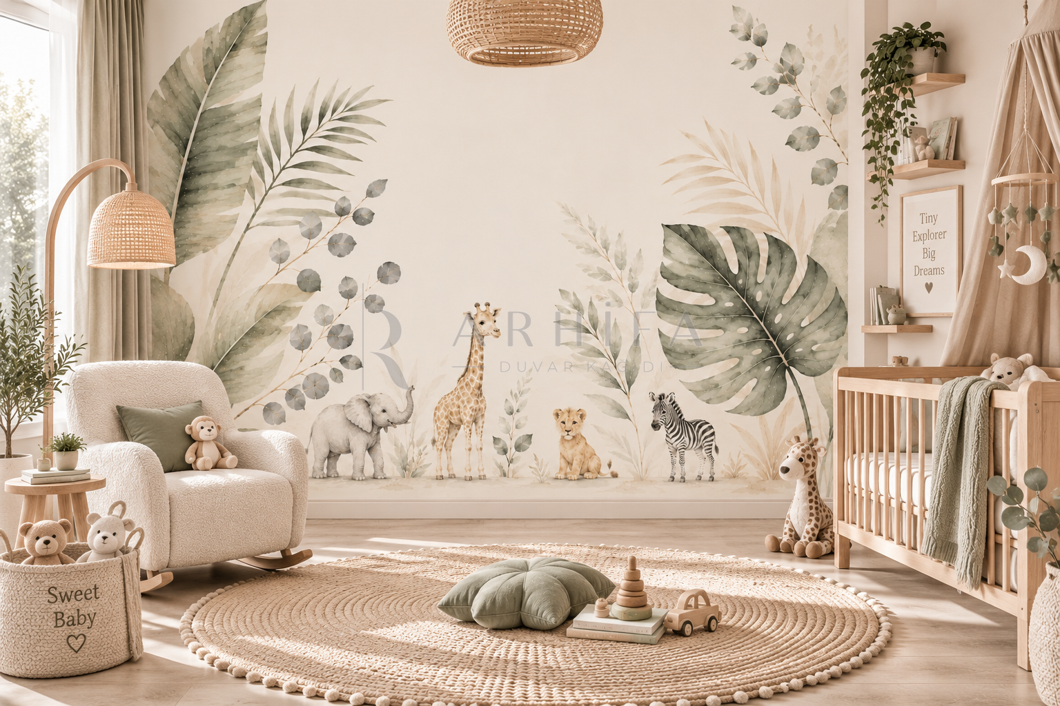 Nordic Safari - Çocuk Odası Duvar Kağıdı (SF-007) – görsel 3