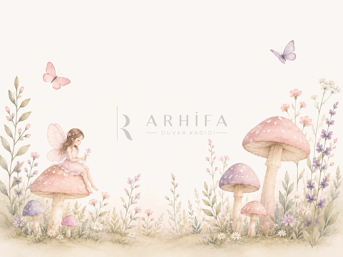 — Little Mushroom Garden Duvar Kağıdı (SFY-002) – görsel 2