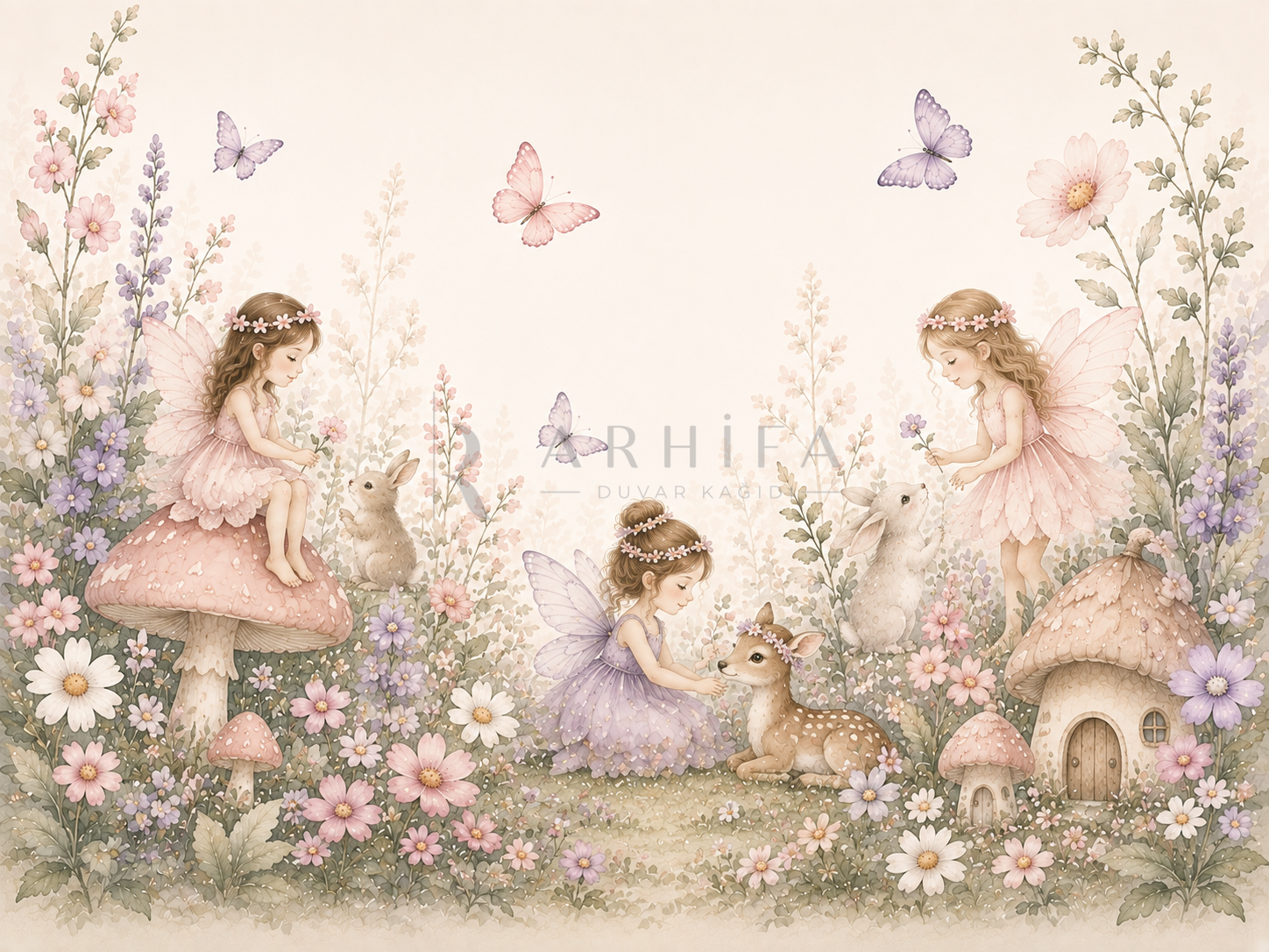 — Little Fairy Friends Duvar Kağıdı (SFY-011) – görsel 2