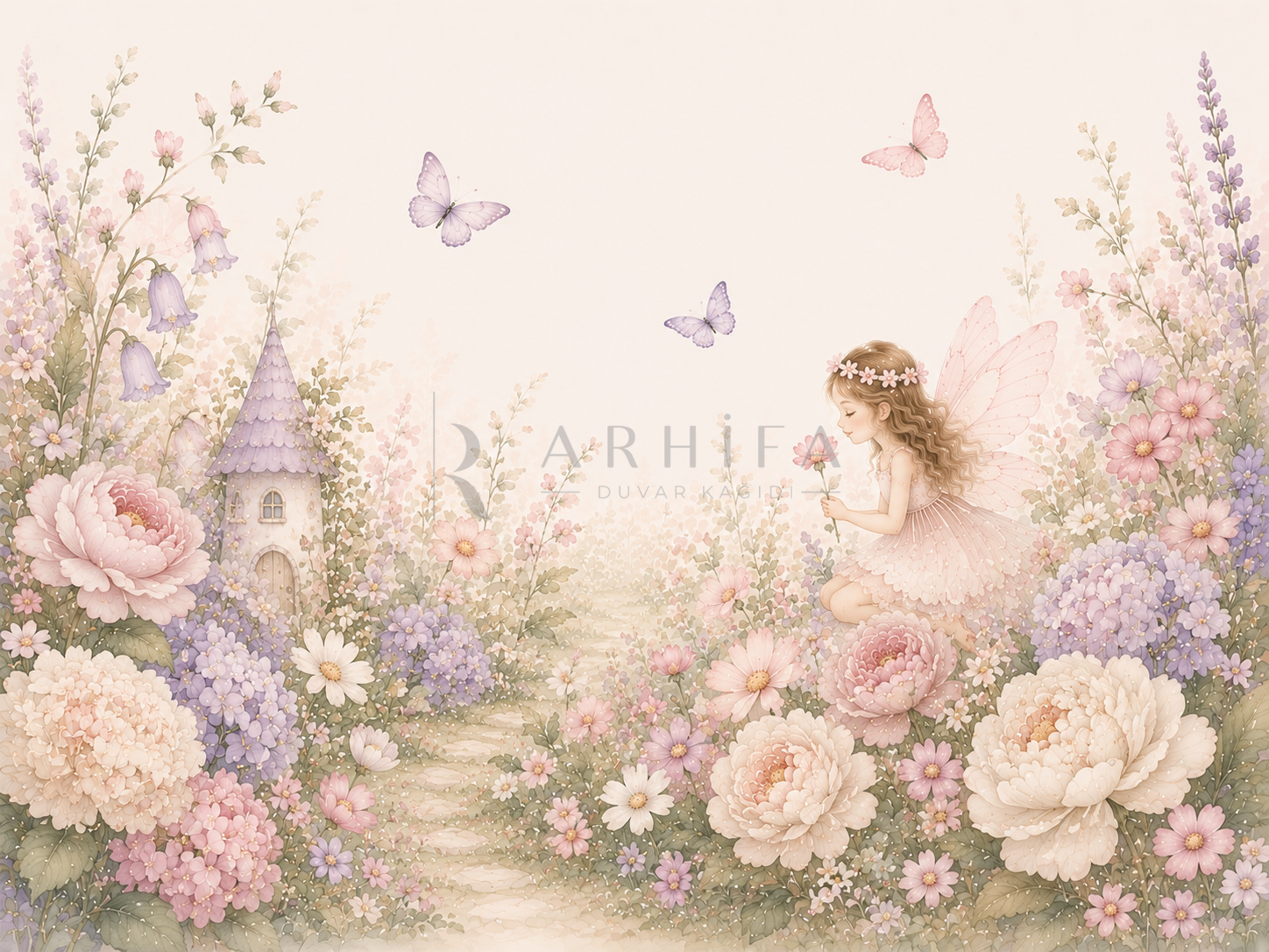— Enchanted Flower Garden Duvar Kağıdı (SFY-013) – görsel 2