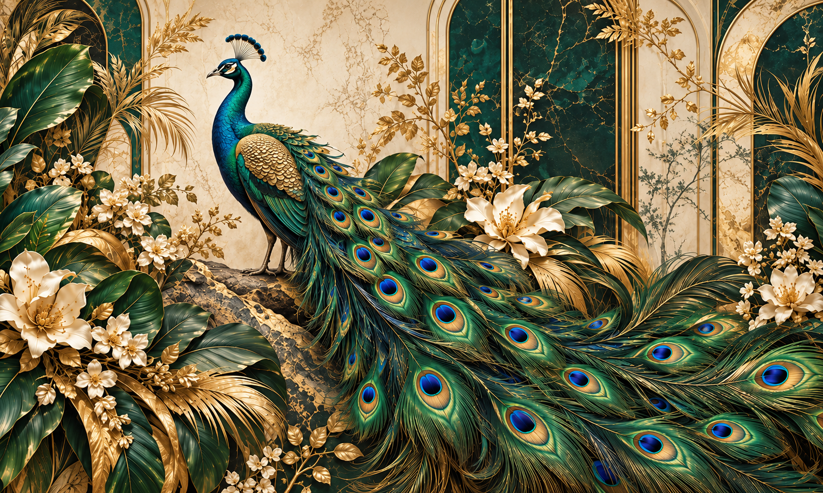 Peacock Veil Duvar Kağıdı (WLC-002) – görsel 2