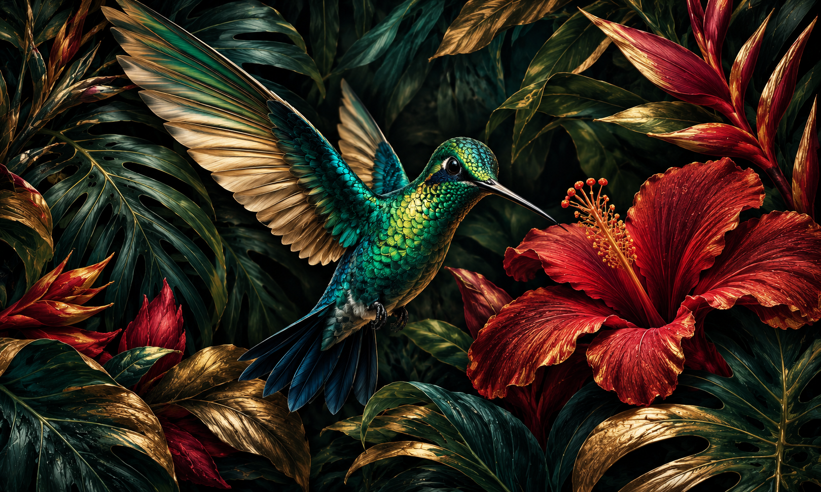 Emerald Wings Duvar Kağıdı (WS-014-V2) – görsel 2