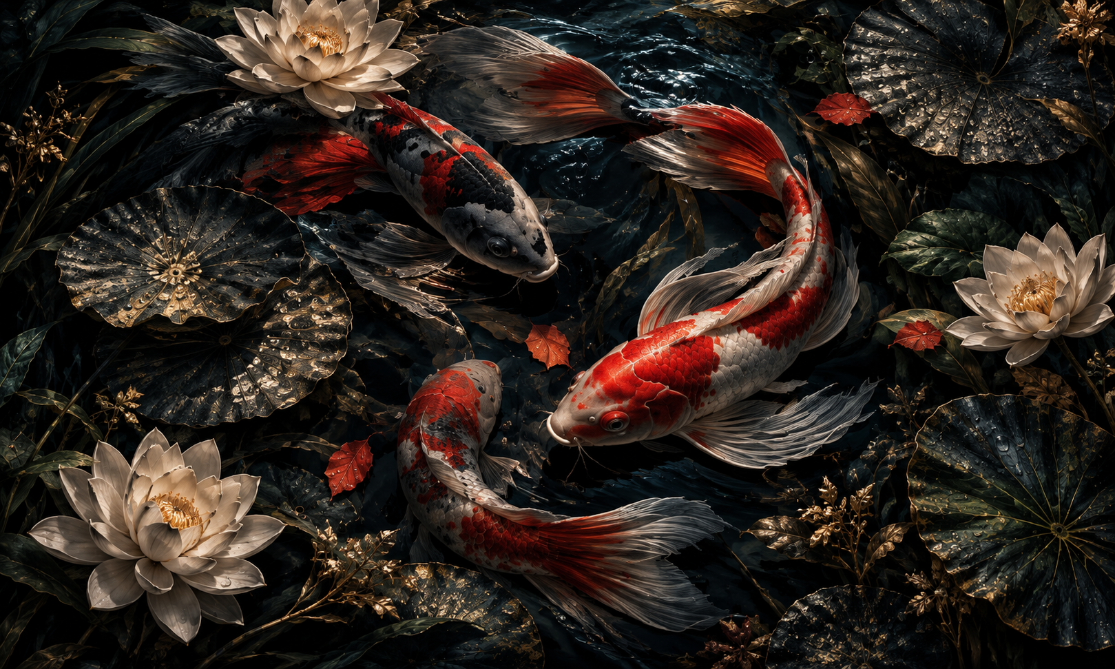 Midnight Koi Duvar Kağıdı (WS-018) – görsel 2