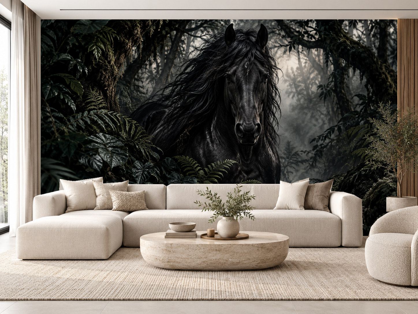 Midnight Stallion Duvar Kağıdı (WS-022A) – görsel 1