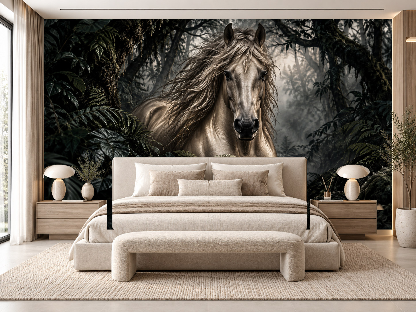 Golden Stallion Ahal Teke Duvar Kağıdı (WS-022B) – görsel 1