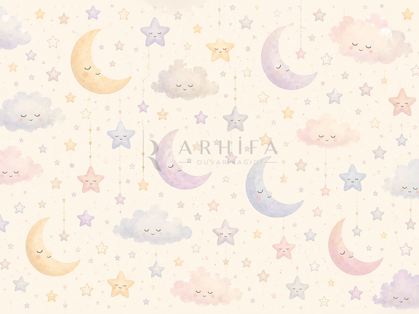 Moon and Stars Duvar Kağıdı (ST-010) – görsel 2