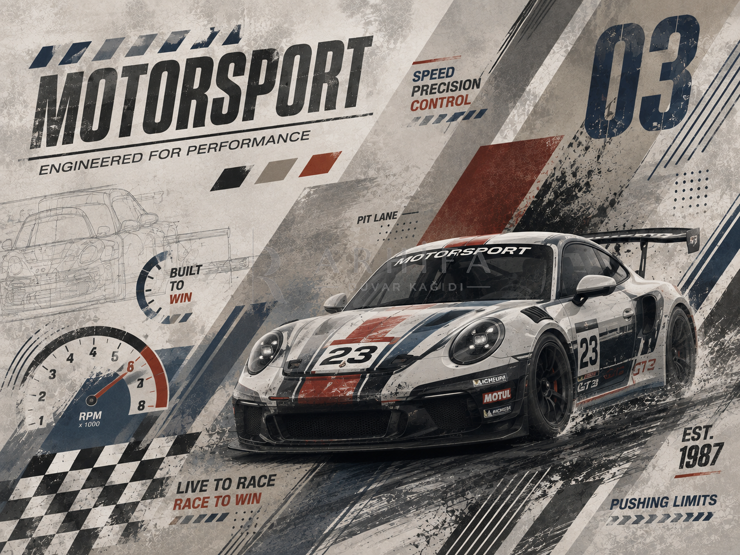 — Motorsport Duvar Kağıdı (TB-003) – görsel 2