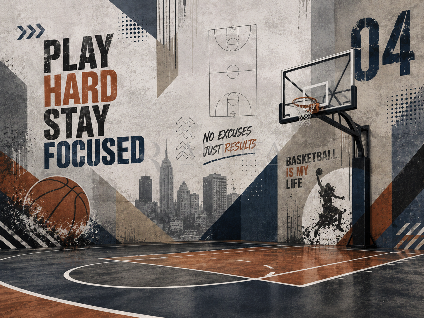 — Basketball Court Duvar Kağıdı (TB-004) – görsel 2