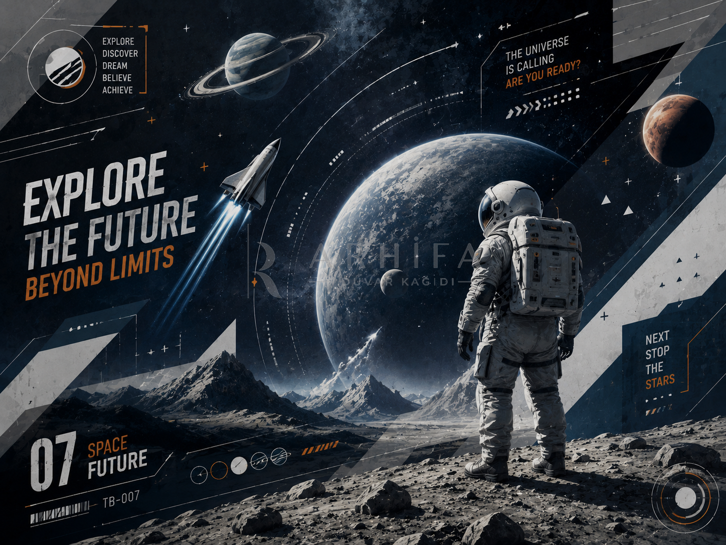 — Space Future Duvar Kağıdı (TB-007) – görsel 2