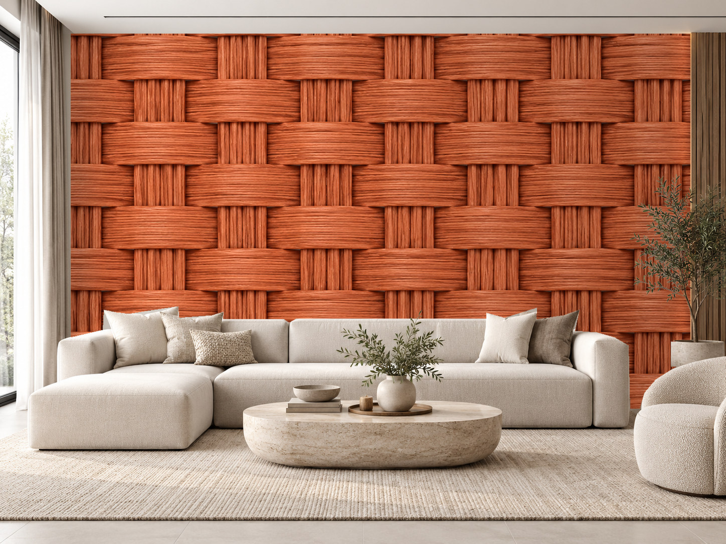 — Terracotta Raffia Duvar Kağıdı (CW-005)