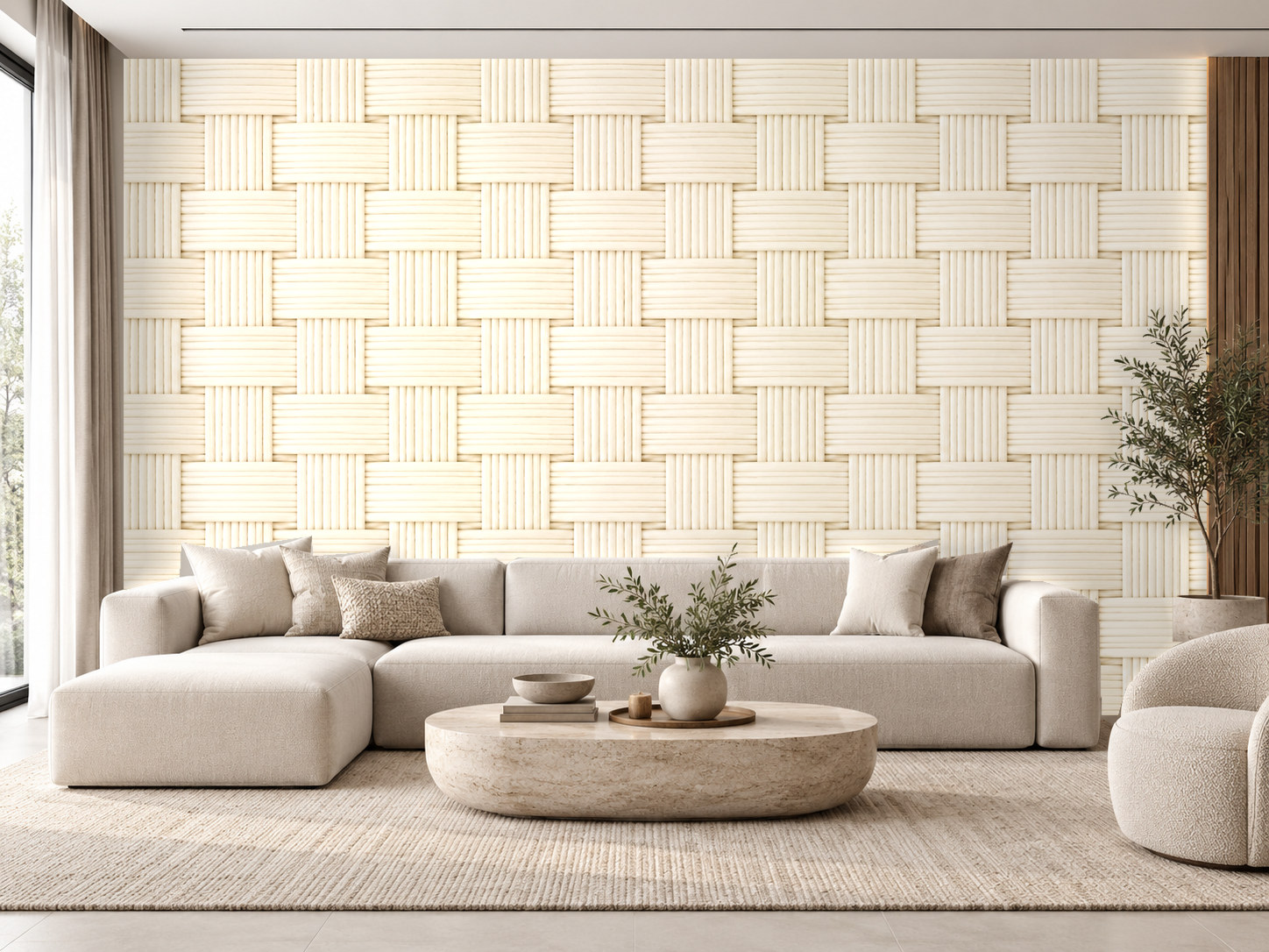 Ivory Weave Duvar Kağıdı (CW-016) – görsel 1