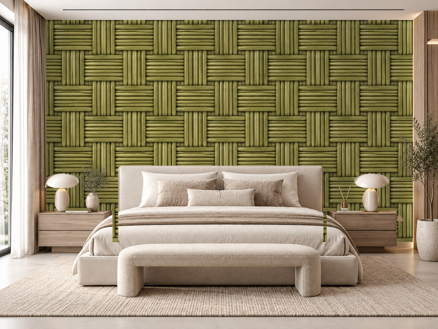 Olive Weave Duvar Kağıdı (CW-019) – görsel 1