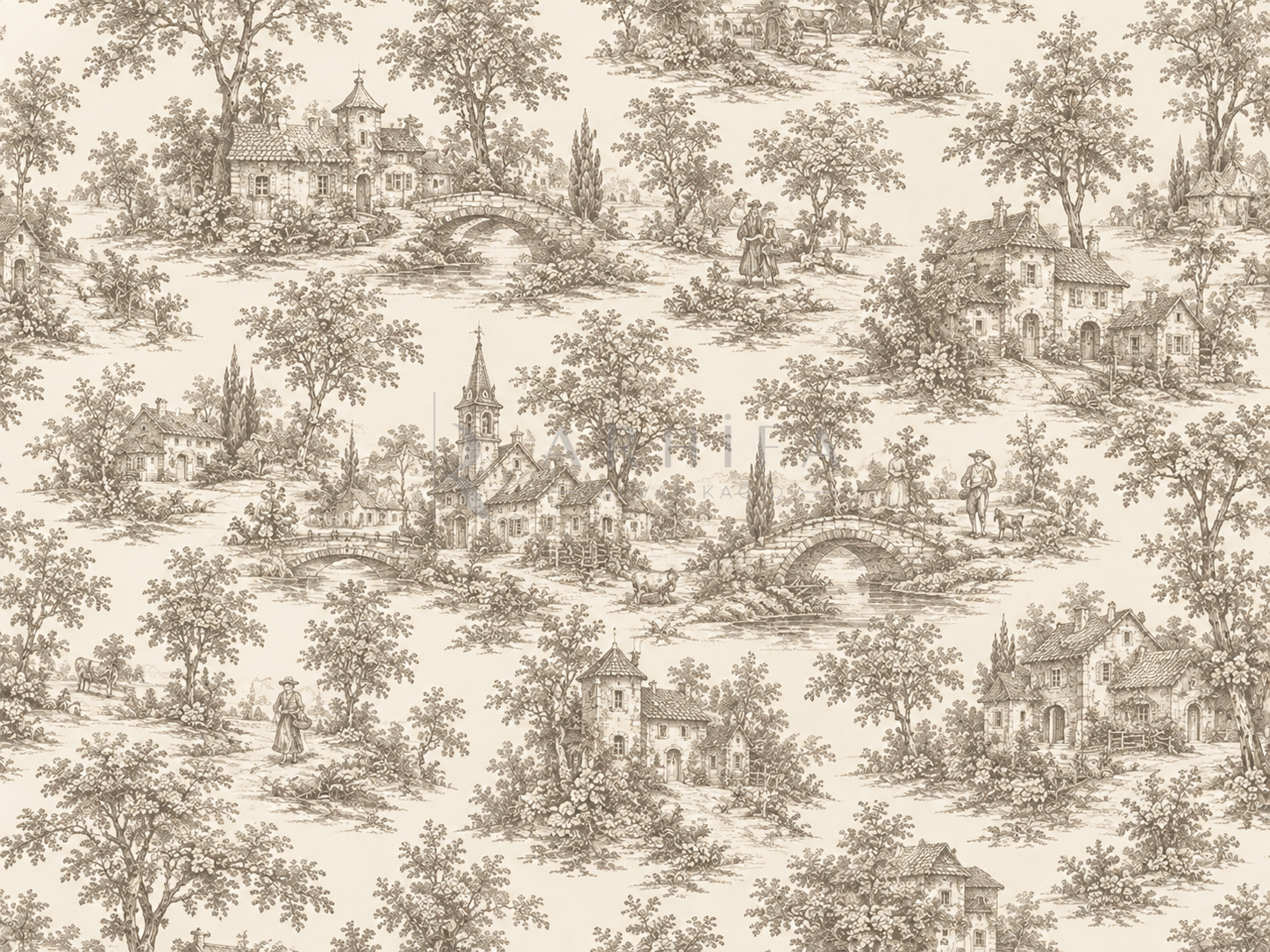— Pastoral Village Duvar Kağıdı (TJ-003) – görsel 2