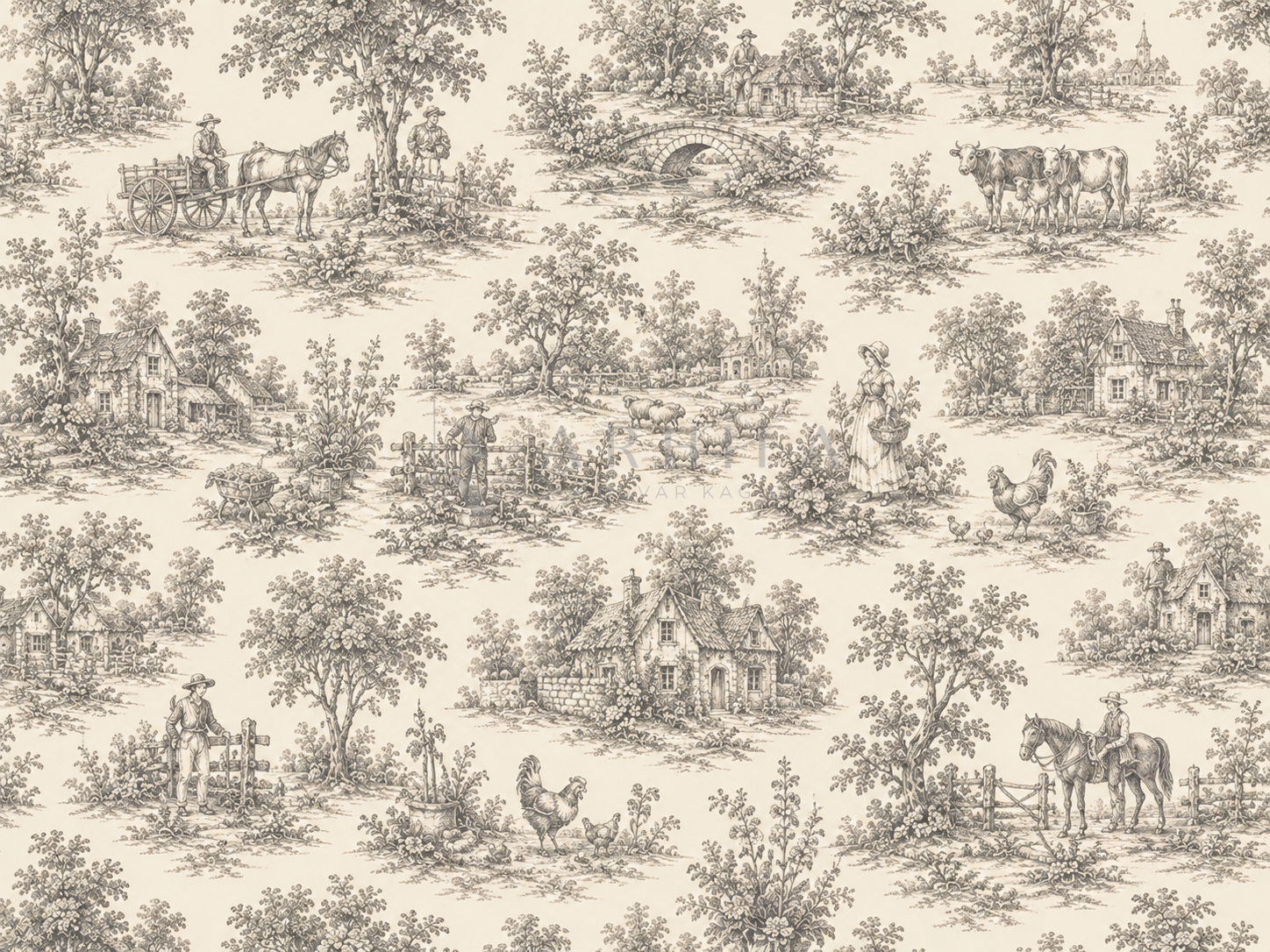 — Country Life1 Duvar Kağıdı (TJ-007) – görsel 2