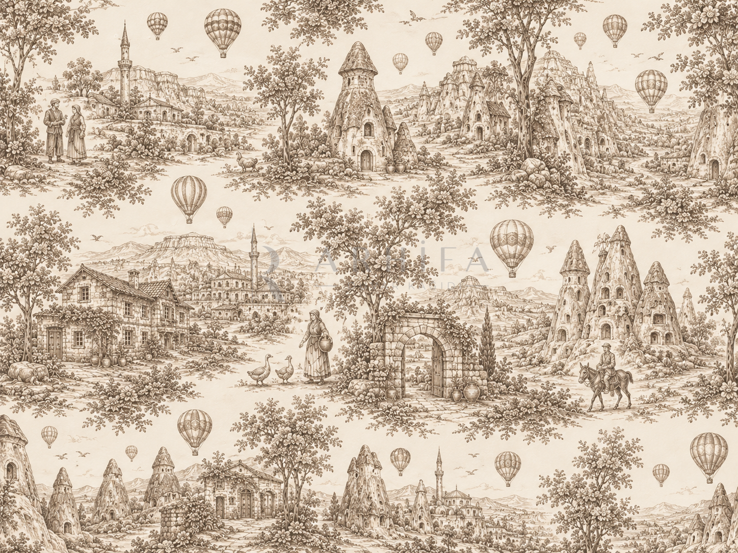 — Cappadocia Toile Duvar Kağıdı (TJ-012) – görsel 2