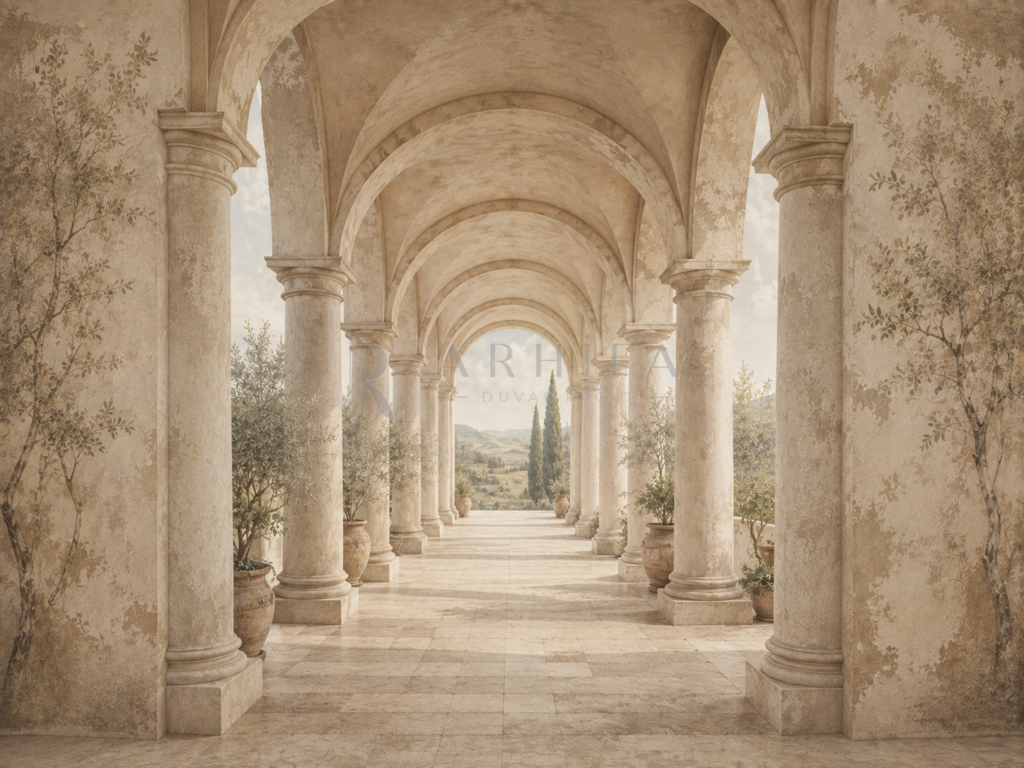 Tuscan Colonnade Duvar Kağıdı (C08-TR-002) – görsel 2