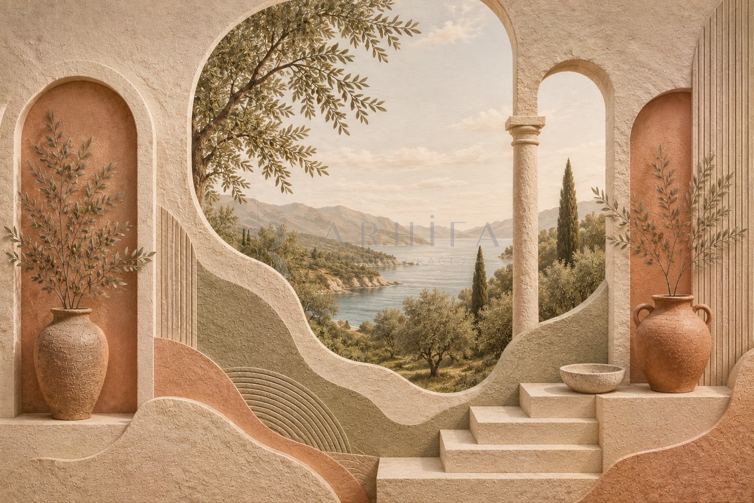 — Mediterranean Relief Duvar Kağıdı (TR-005) – görsel 2